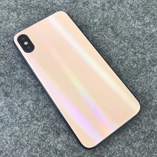 Защитная пленка из закаленного стекла для iPhone Xs Max, защитная пленка для iPhone X, XS, 7, 8, 6, 6s Plus, Аврора, заднее стекло - Цвет: Золотой