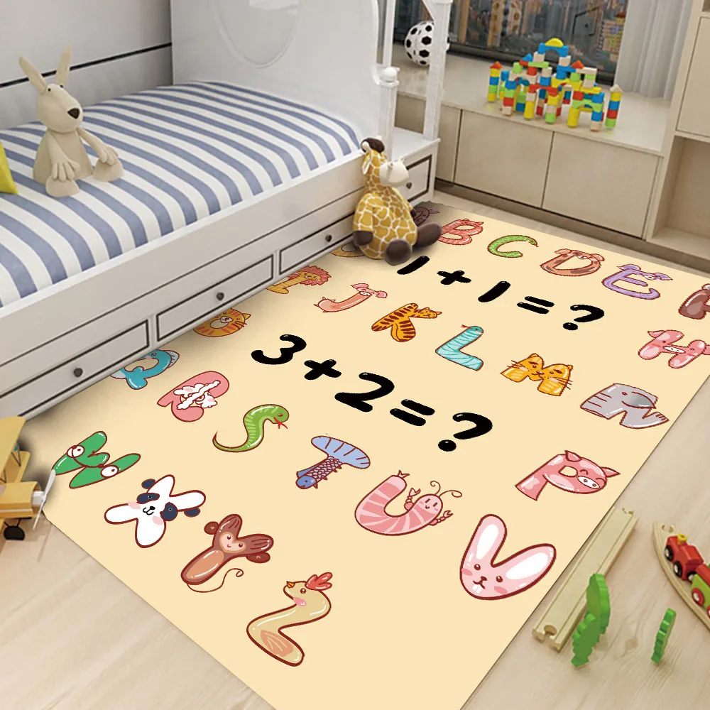 Best Kids Flannel Safety Mat Carpet Baby Carpets For Children's Rug Soft Floor FashionEnglish