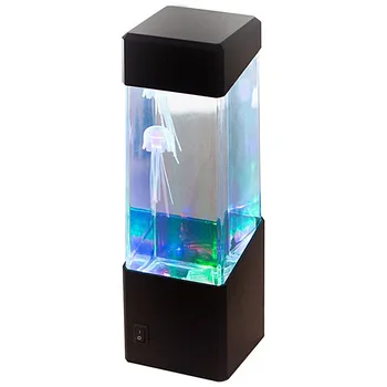 

LED Light Glowing Aquarium Mini Fish Tank Relax Home Decor Desktop Ornament fish tank light Christmas gift for Kids