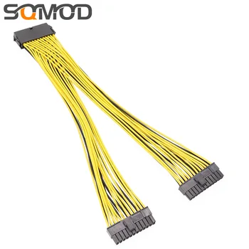 

24 Pin PSU Power Supply Extension Cable power 30cm 24 pin Power Supply Male to Female ATX Mining 24Pin 1 to 2 power cord cable