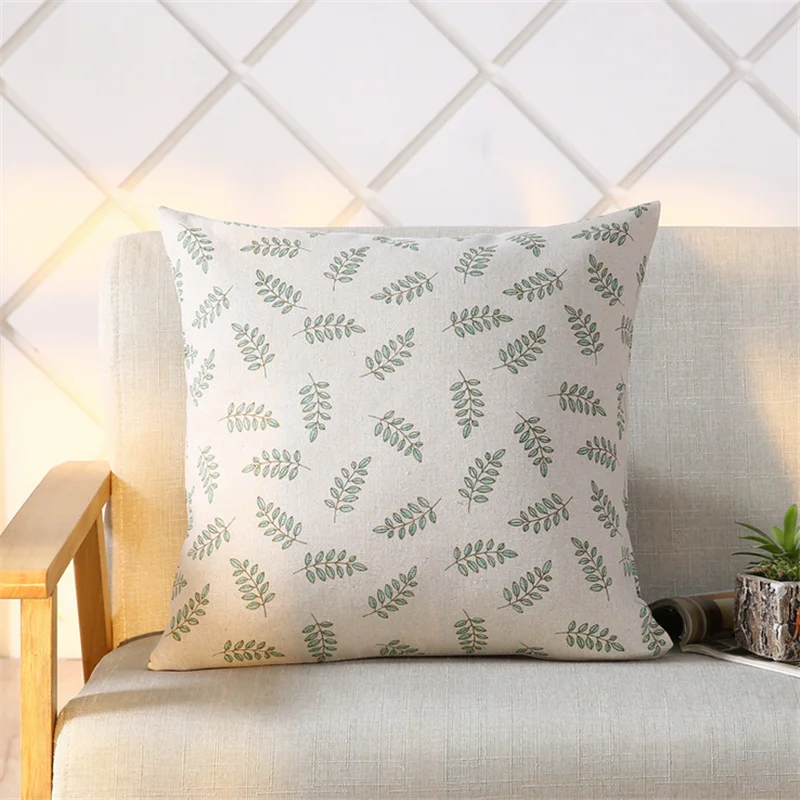 Customized Pillow DIY Printed Flannel Linen Cushion Pillow Stripe Lattice Square Home Decoration