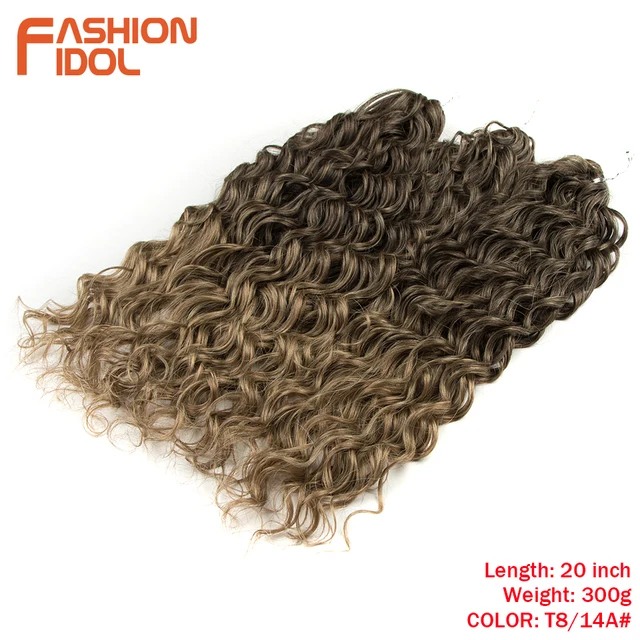 Deep Wavy Twist Crochet Hair Synthetic Afro Curly Hair Crochet Braids High Temperature Fiber Braiding Hair Extensions For Women T8-14A