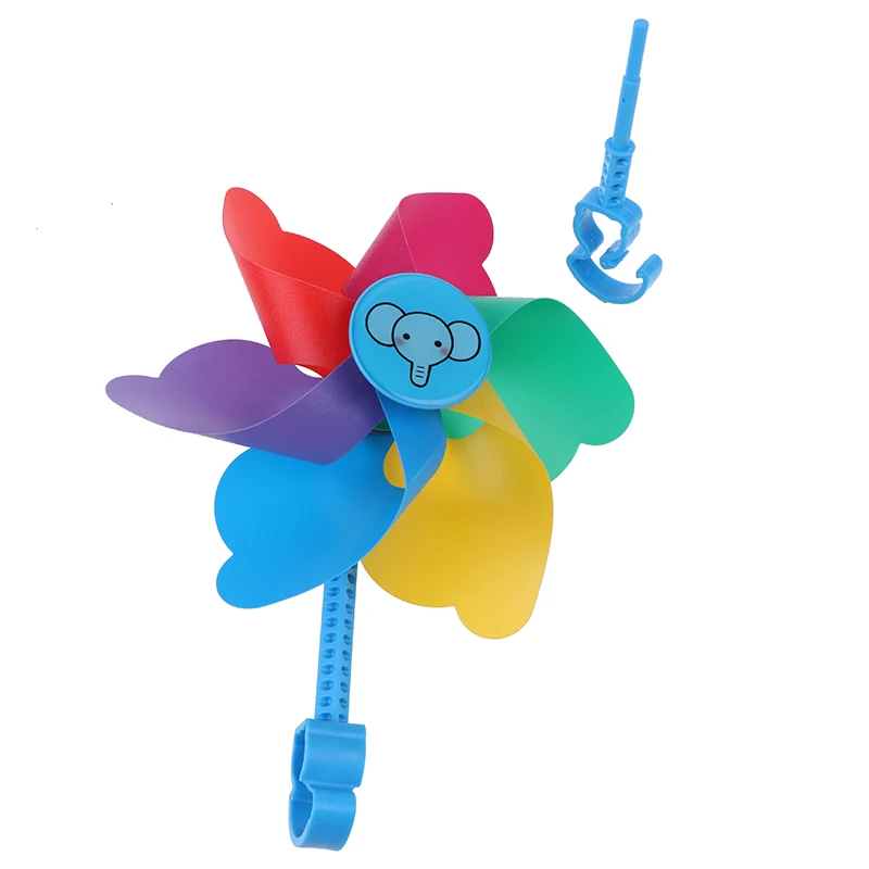 1pc PVC Colorful Pinwheel Windmill Wind-driven Toy for Bicycle Bike Scooter Gift For Boys Girls Baby