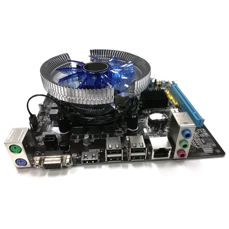 Hm55 Computer Motherboard Set I3 I5 Lga 1156 4G Memory Fan Atx Desktop Computer Motherboard Assembly Set Game Set