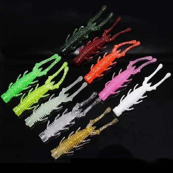 

Bammax Fishing Lures 10pcs 7.5cm2.6g NED Shrimp soft bait floating water shrimp Jigging Wobbler Worm Bass Artificial Baits