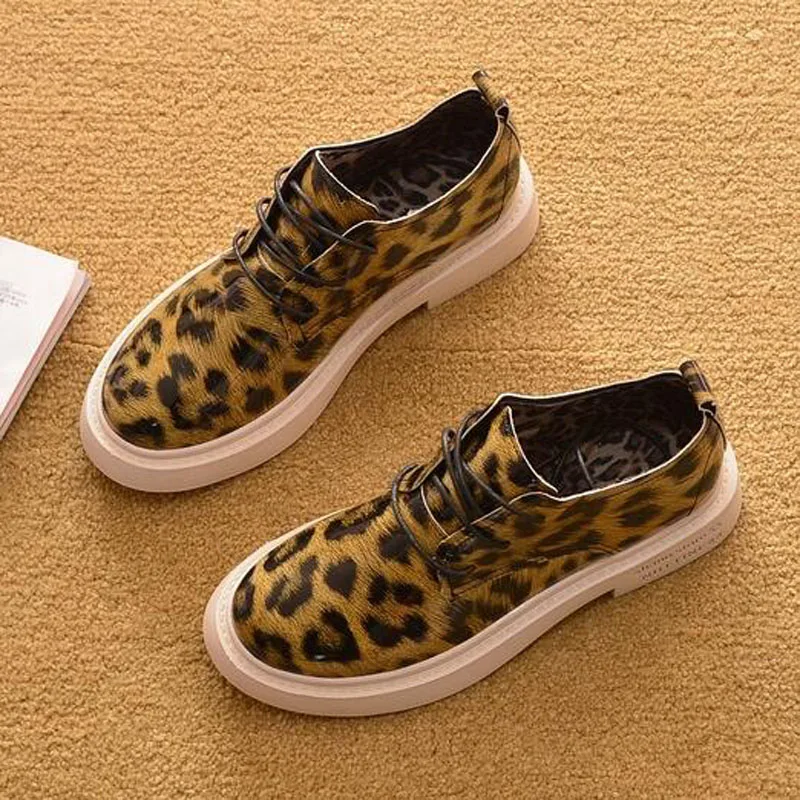 leopard print oxfords womens