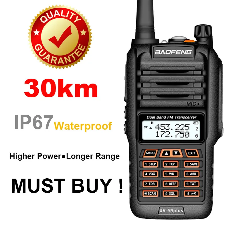 Профессиональная радиостанция Baofeng UV 9R Plus Ham CB двухсторонняя рация 10 50 км vhf uhf baofeng