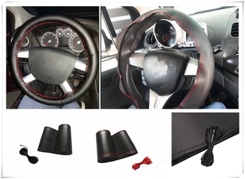 

38CM DIY car auto steering wheel cover soft leather braided needle accessories for Honda FCX Brio 3R-C Skydeck P-NUT Legend