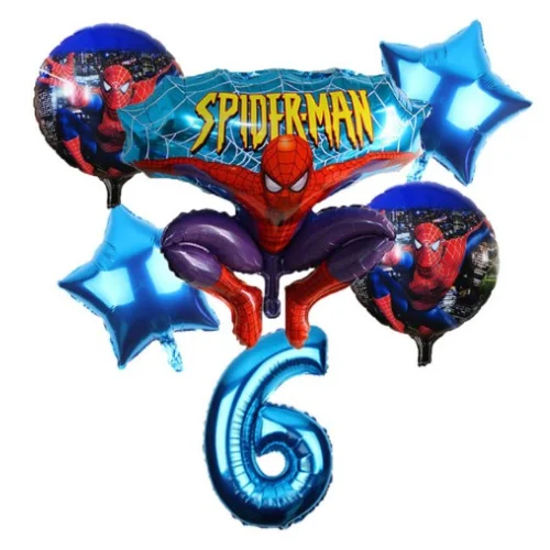 6 шт. супергероев шар детский день рождения предлагает 40 дюймов 1 2 3 4 5 6 7 8 9 цифровой Воздушный Шар Детские игрушки День рождения де - Цвет: 6PCS