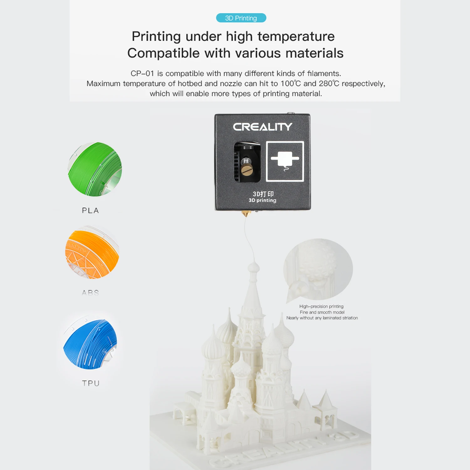 Creality 3d Cp 01 3 In 1 3d Printer 0 0 0mm 4 3 Inch Touchscreen Multifunction Engraving Cnc Milling Cutting Machine 3d Printers Aliexpress