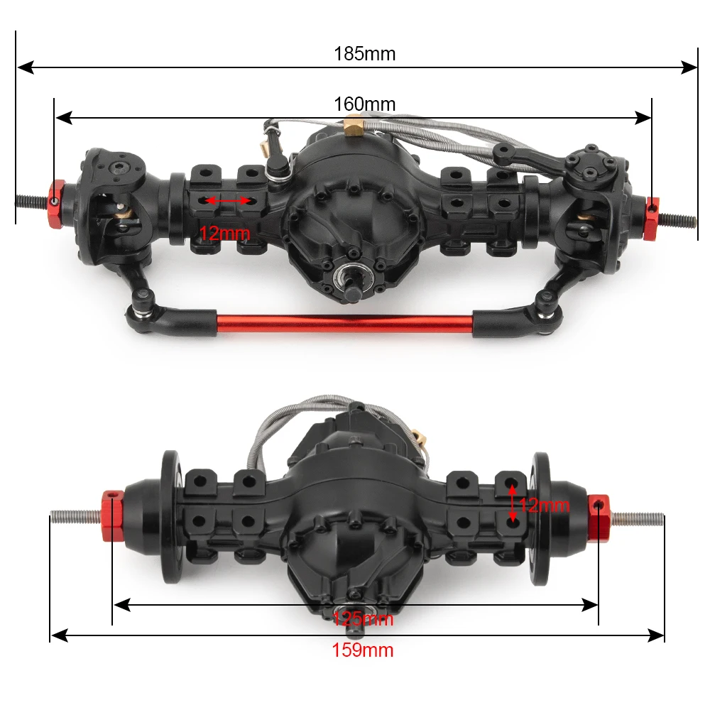 Axspeed Metal Alloy Front Rear Medium Differential Axle Built In Gear Rc Upgrade Parts For 1 14 Tamiya Tow Drag Truck Parts Accessories Aliexpress