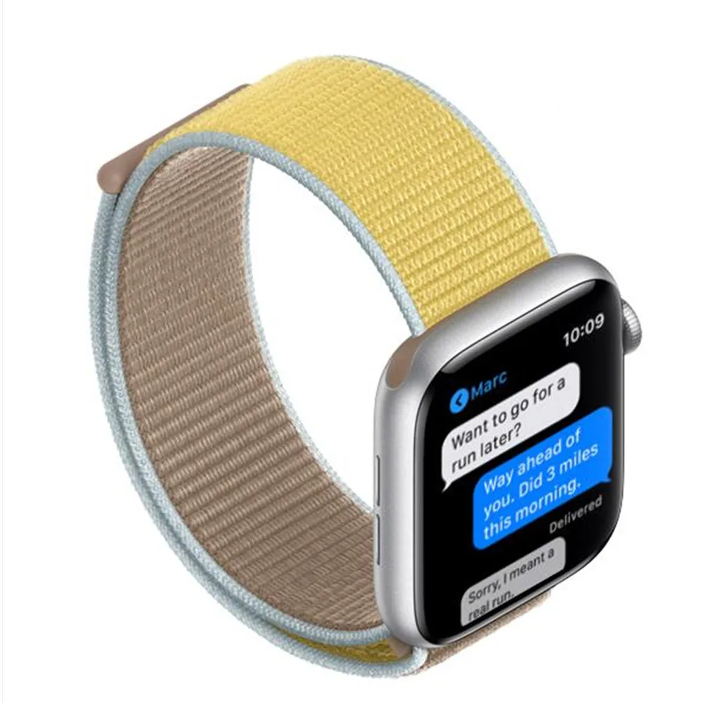 Нейлоновый ремешок для apple watch 5 4 band correa apple watch 44 мм 42 мм 40 мм 38 мм iwatch 5 4 3 2 1 цветной браслет