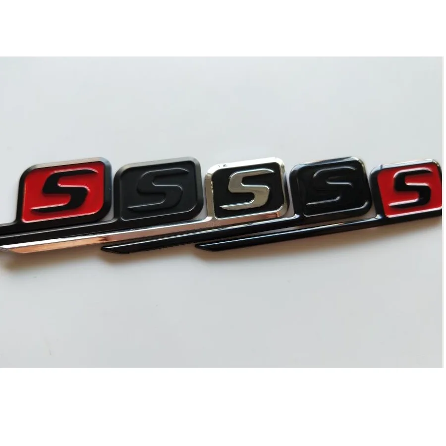 Хромированные черные красные буквы S значки-Эмблемы для Mercedes Benz C63s E63s CLS63s S63s GLE63s GLC63s GLS63s AMG S