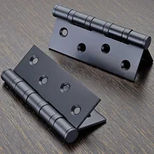 Подшипник из нержавеющей стали Щелевая деревянная дверь черно-белая с узором петля для дверцы плоская открытая Складная листовка 2 шт упаковано 4-inc