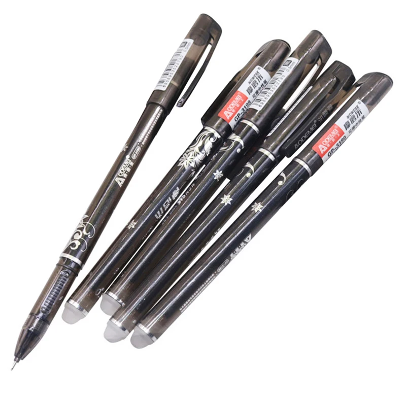 3 pens black Гелевая ручка 3 шт. синие чернила стираемая ручка Канцелярия для учеников ручка для письма многофункциональная гелевая ручка 0,5 мм наконечник для письма плавно - Цвет: 3 pens black