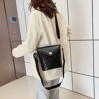 

solid bags women 2020 pu leather shoulder woven belt leisure bucket messenger bag for teenager girl