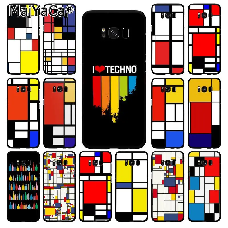 MaiYaCa mondrian цветной квадратный художественный эстетический чехол для телефона Samsung