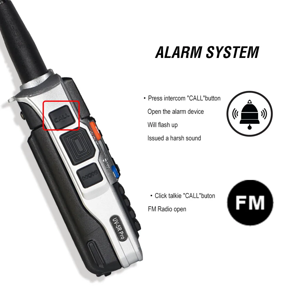 Baofeng-rádio de comunicação uv5r pro, walkie talkie