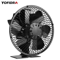 Fireplace Fan With 6 Blades and Protective Cover.No Battery or Electricity Required Log Wood Burner Heat-powered Stove Quiet Fan