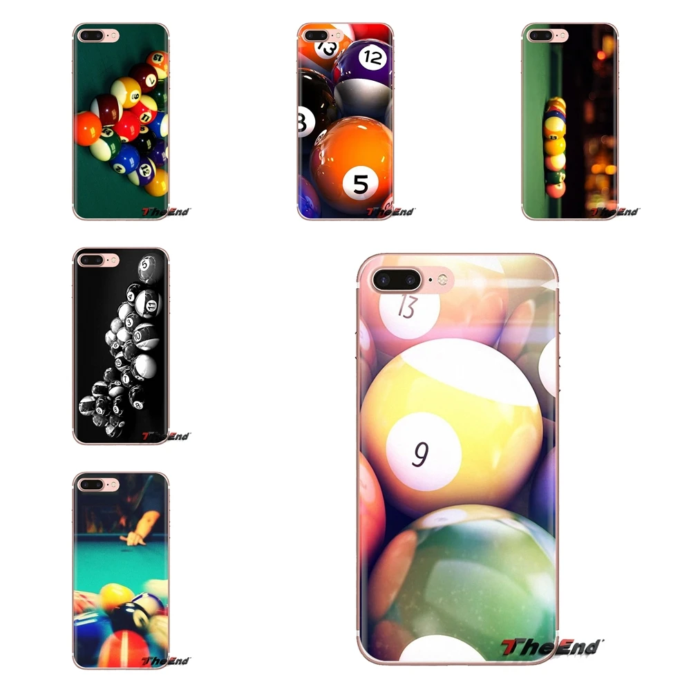 Rainbow Billiard Balls Pool TPU Case Cover For iPhone XS Max XR X 4 4S 5 5S 5C SE 6 6S 7 8 Plus Samsung Galaxy J1 J3 J5 J7 A3 A5 |