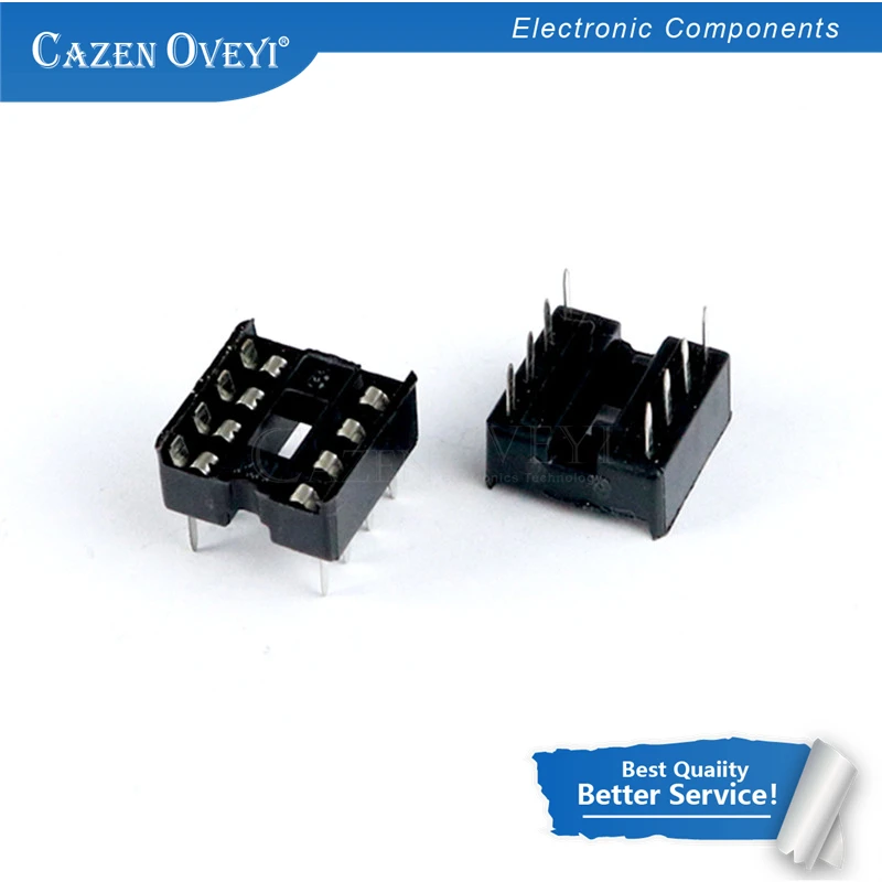 50pcs/lot 8 Pins DIP DIP8 IC Sockets Adaptor Solder Type 8PIN Connector In Stock | Электронные компоненты и