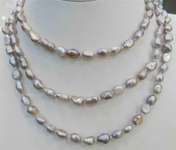 

LONG 48 INCHES 7-9MM PURPLE Freshwater CULTURED PEARL NECKLACE