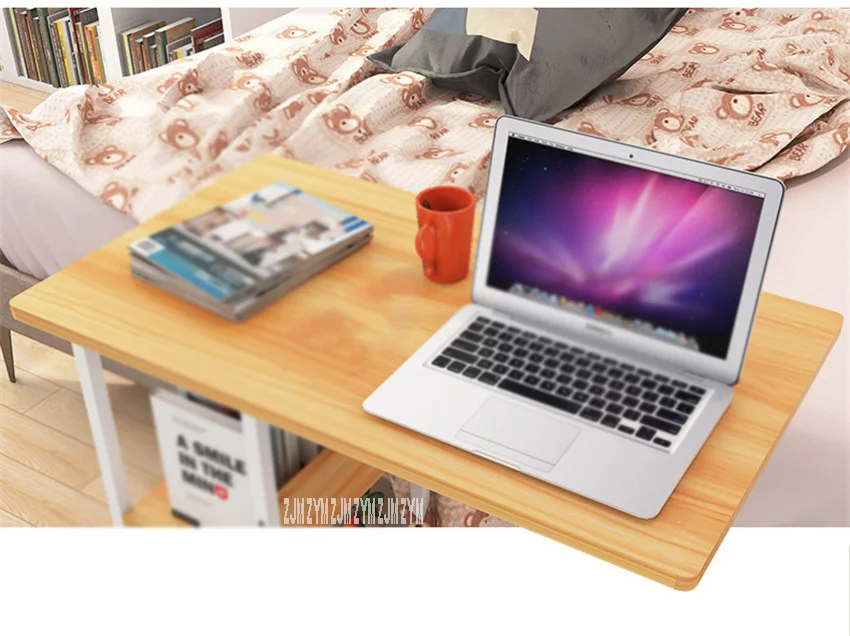 Картон Сталь рамка столик простой ленивый передвижной для ноутбука компьютерный стол небольшого размера 2-Слои мобильный ноутбук стол с шкив