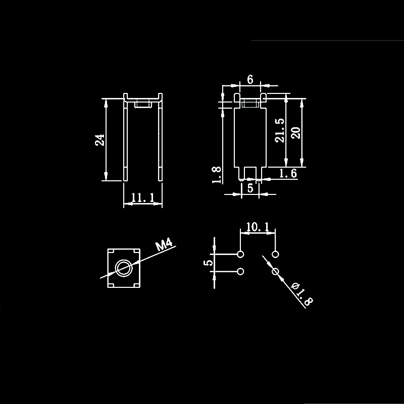 Isolation Column Tapping Tooth Positioning Column Circuit Board Fixing Seat Type Welding Wiring Terminal M4 Screw hole