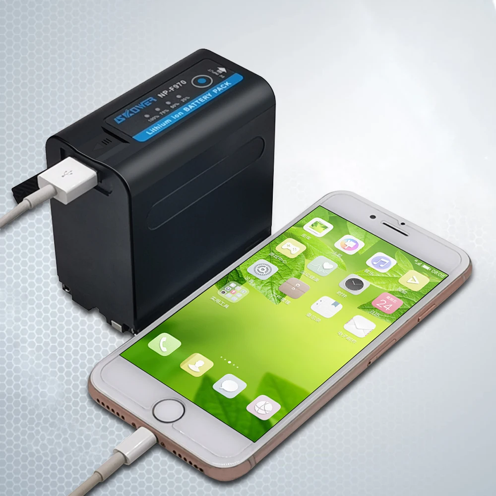 Аккумулятор SKOWER 7800mAh NP-F970 NP F970 для камер sony, видеокамер, совместимых с NP-F550 NP-F750 NPF970, светодиодный светильник