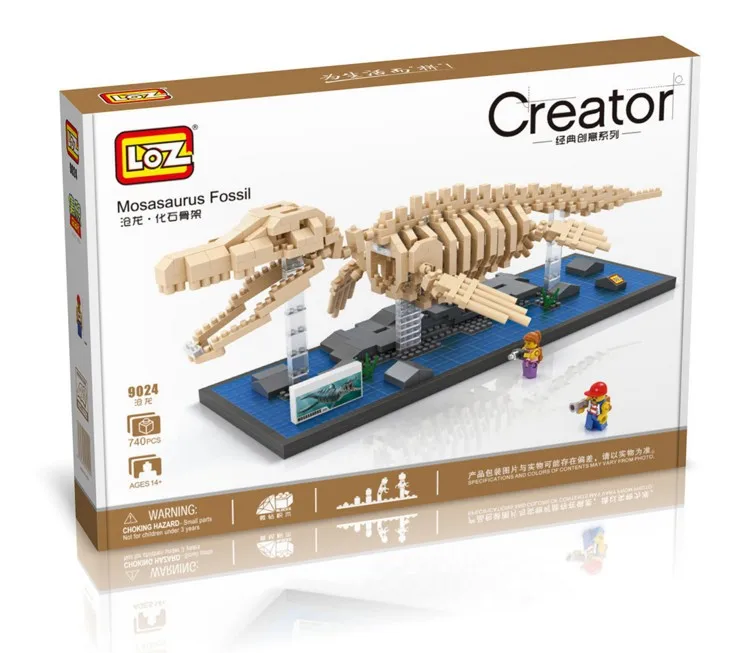 

LOZ Dinosaur Series Small Particles Assembled Building Blocks Dinosaur Mini Blocks Mosasaurs 9024
