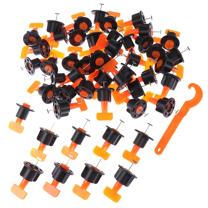 50 pieces/package reusable horizontal wedge tile spacer for floor leveling system positioning leveler bracket | Инструменты