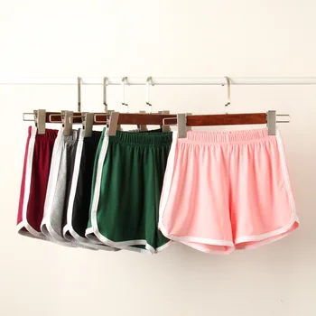 

Casual Indoor Sport Elastic Waist Shorts Women Solid Pack hip Summer Breathable Chamber Shorts Loose Soft Beach Party Short New