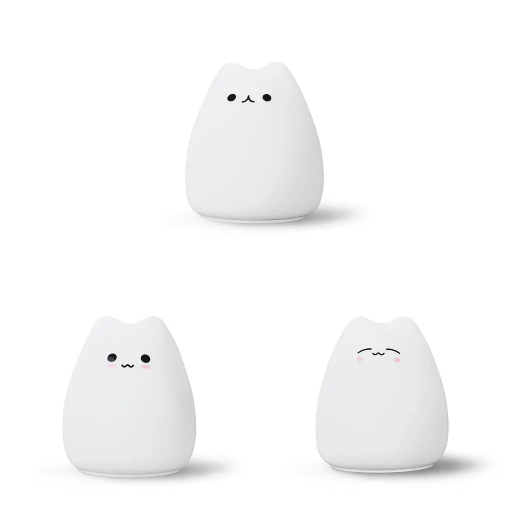 Creative LED Lovely Cute Clever Cat Battery Night Light Home Decoration Atmosphere Eye Protection Touch Lamp Sale