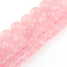 AAA Натуральный мадагаскарский розовый кварц розовый кристалл круглый камень бусины для самостоятельного изготовления ювелирных изделий браслет ожерелье 6 8 10 мм 15''