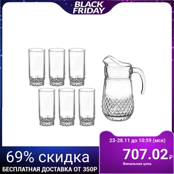 

Drinking set "Waltz", 7 items: jug 1.3 l, 6 glasses 294 ml