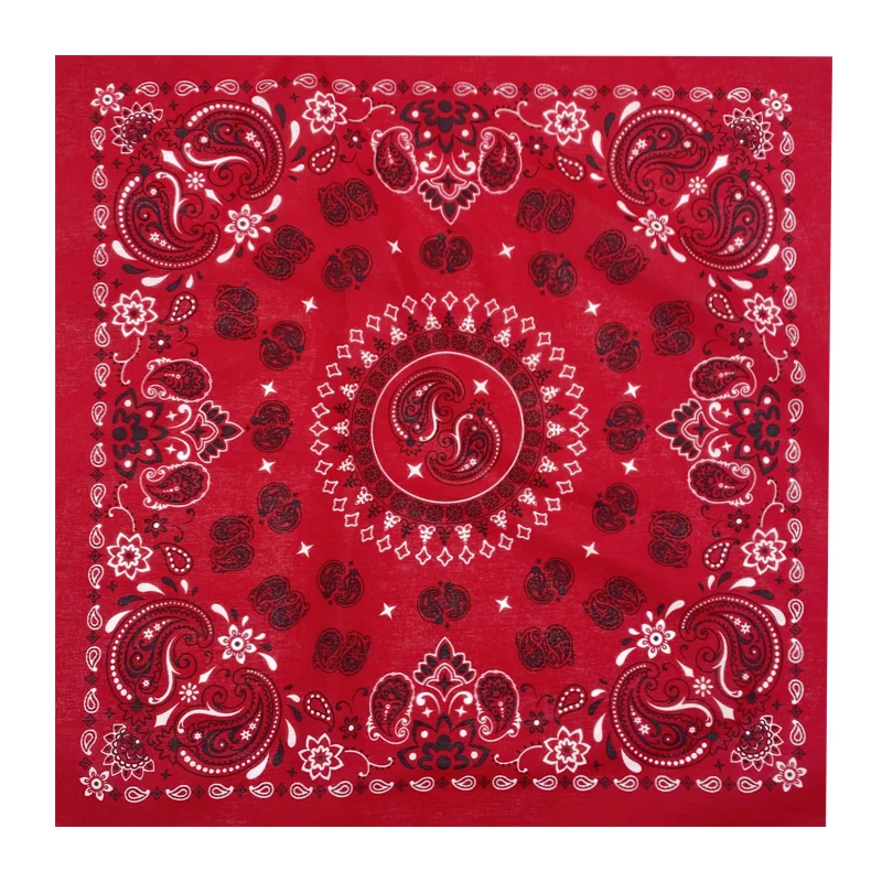 Cotton Double Paisley Punk Hip Hop Headwear Kerchief Bandanas Foulard Neckerchief Square Scarf for Women/Men/Boys/Girls cycling bandana bandana headscarf cotton bandana bandana neck cover multifunctional bandana motorcycle bandana camouflage bandana