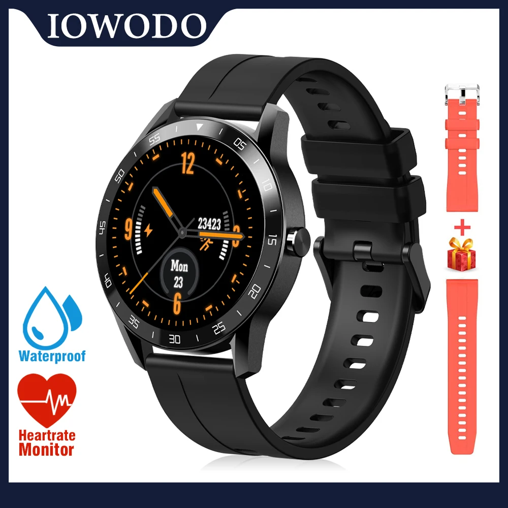 

IOWODO Smart Watch X1 5ATM Waterproof Fitness Tracker Heart Rate Monitor Long-lasting Battery Sport Watch for Android iOS Phone