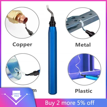 

15pcs Handle Burr Metal Repair Deburring Tool Kit Router Bit Rotary Deburr Blades RemoverHand DeburRed for Wood Plastic Aluminum