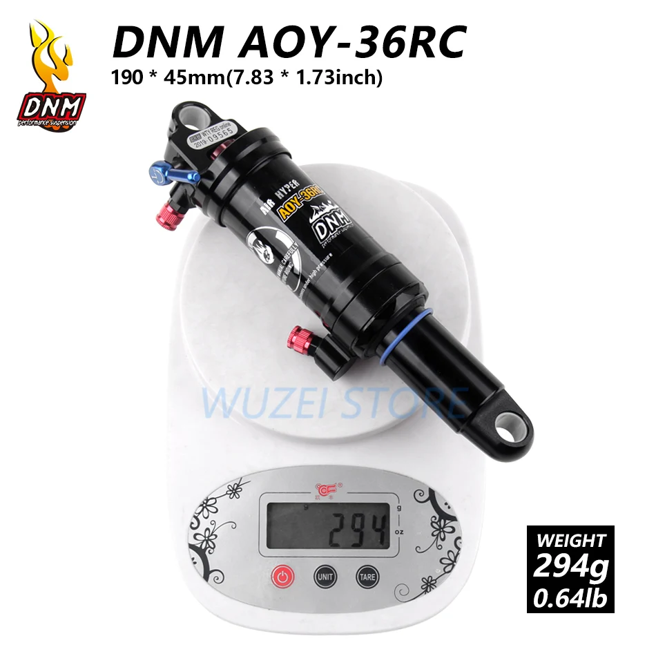 190x45mm DNM/AOY-36RC MTB Велоспорт велосипед катушки Задний амортизатор 165/190/200 мм горный велосипед воздуха задний амортизатор с блокировкой - Цвет: 190x45mm