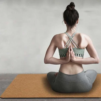 

4MM/5MM/6MM Multi Use Yoga Mat Cork Natural Rubber Eco-friendly Yoga Mat TPE Gym Fitness Non-slip Exercise Pilates Workout