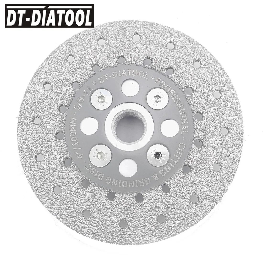 

DT-DIATOOL 1pc 5/8-11 Flange Double Sided Vacuum Brazed Diamond Cutting & Grinding Disc Blade For Stone Marble Granite Concrete
