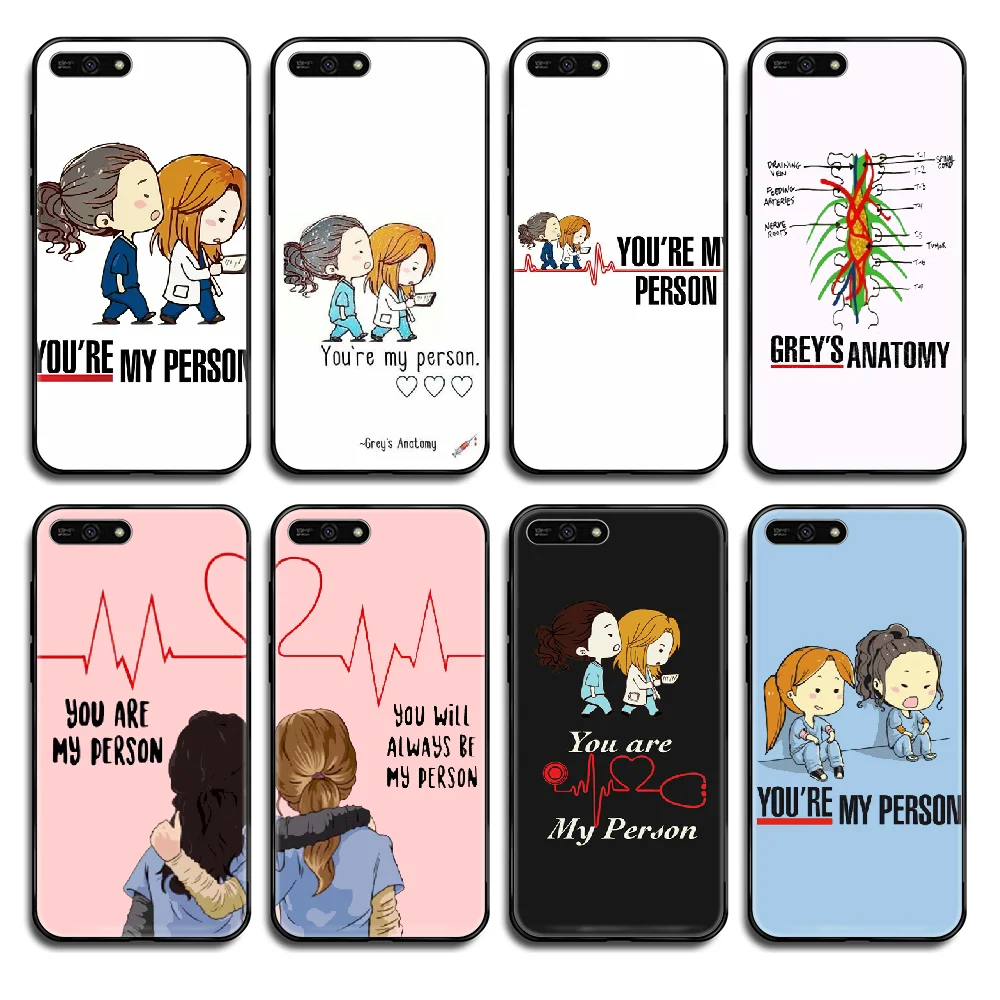 Чехол для телефона Greys Anatomy You are my person чехол Huawei Honor Mate 5 6 7 8 9 10 20 30 A C X Lite Pro черный |