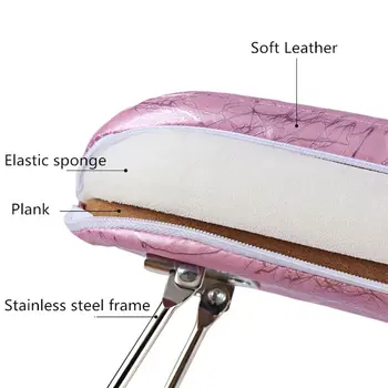 

Leather Nail Art Arm Rest Cushion Waterproof Pillow Wrist Support Hand Holder 50JF