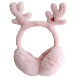 Winter Ladies Riding Windproof And Cold-Proof Artificial Rabbit Fur Keep Warm And Protect Antler Fur Earmuffs
