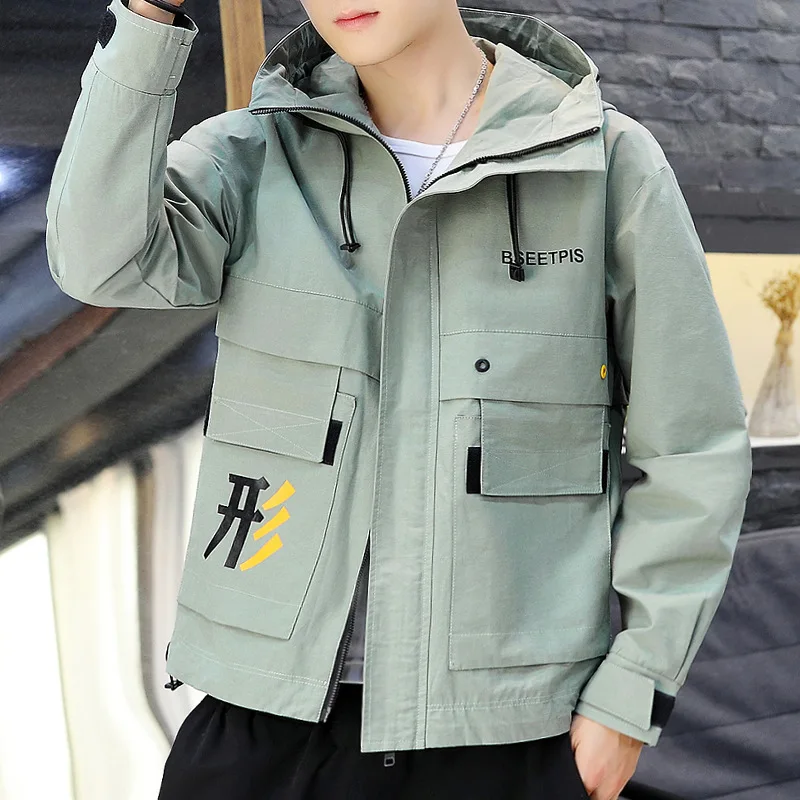 

2019 New Style MEN'S Coat Spring And Autumn Korean-style Trend Loose Casual Tooling Jacket Men's Popular Brand Handsome Men'S We
