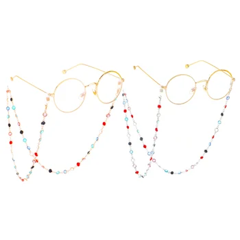

Colorful Crystal Beads Glasses Chain Non Slip Eyeglasses Necklace Cord Lanyard Strings Neck Strap Women Eyewear Accessories#38