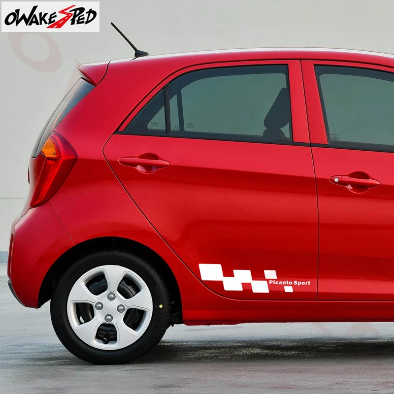 2 шт. для KIA Picanto Утро гонки решетки укладки волос виниловые наклейки в виде