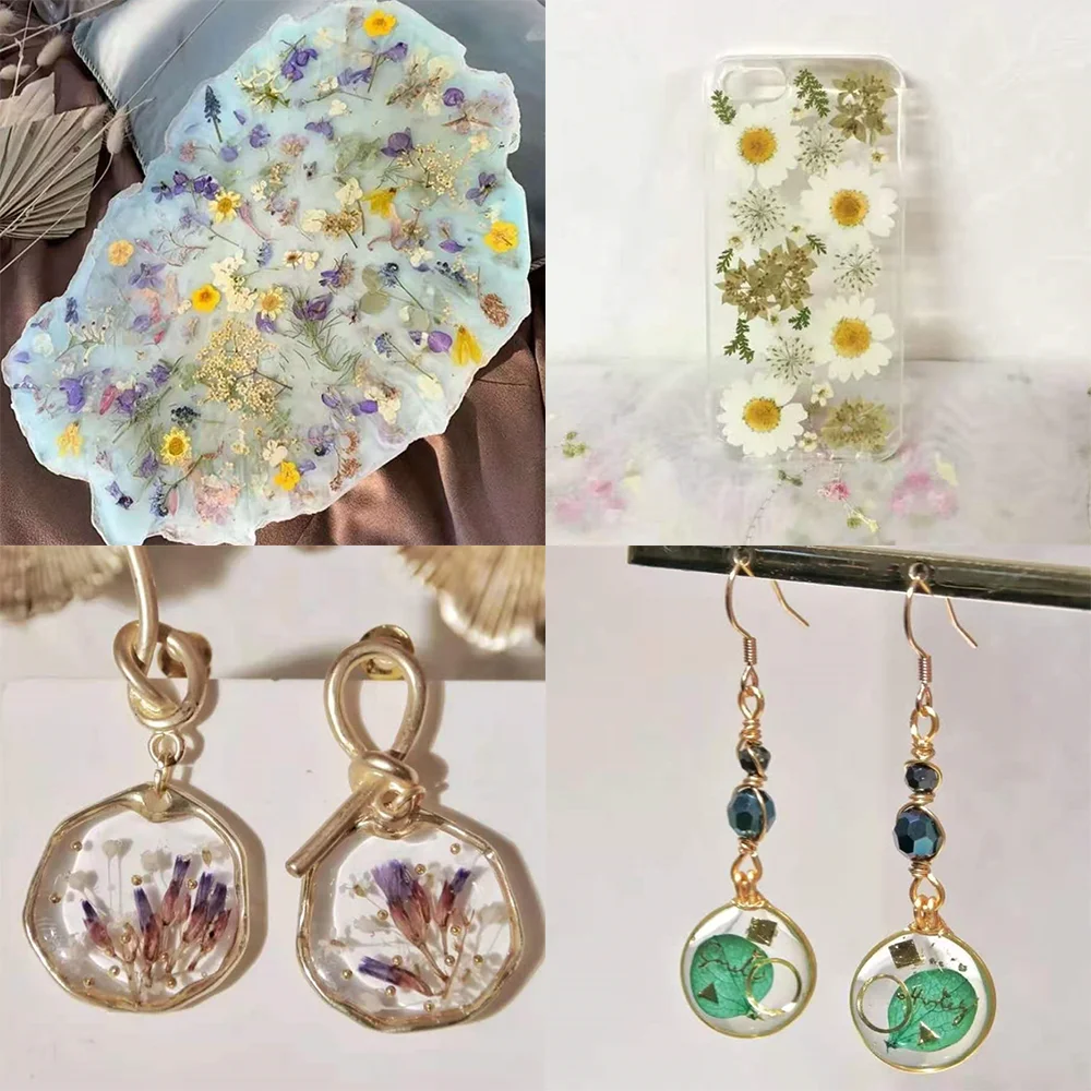 1Box Dried Flowers Dry Plants for Rsein Molds Fillings Epoxy Resin Pendant Tweezers Jewelry Making Craft DIY Nail Art Decoration