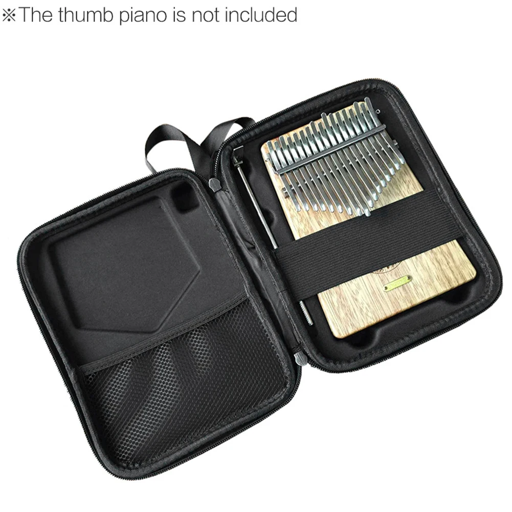 Портативный чехол для переноски на молнии для путешествий, ударопрочный, EVA, музыкальная сумка, клавиатура, инструменты для хранения большого пальца, сумка для пианино, водостойкая