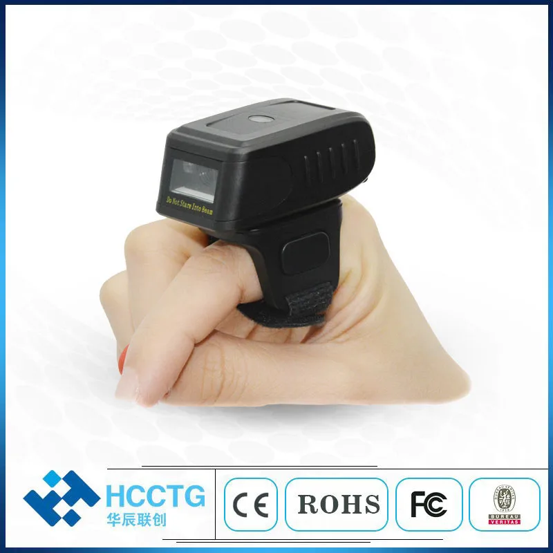 Считыватель штрих-кода с кольцом на палец 1D 2D QR CMOS Bluetooth 2 4G беспроводной интерфейс